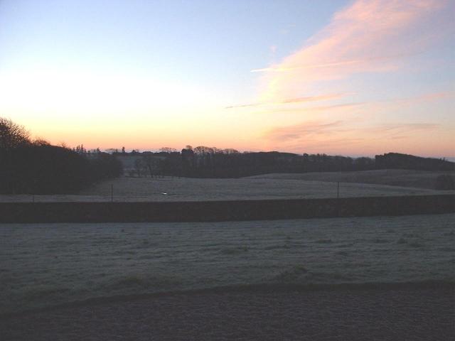 view from front window at Cornhills Farmhouse.